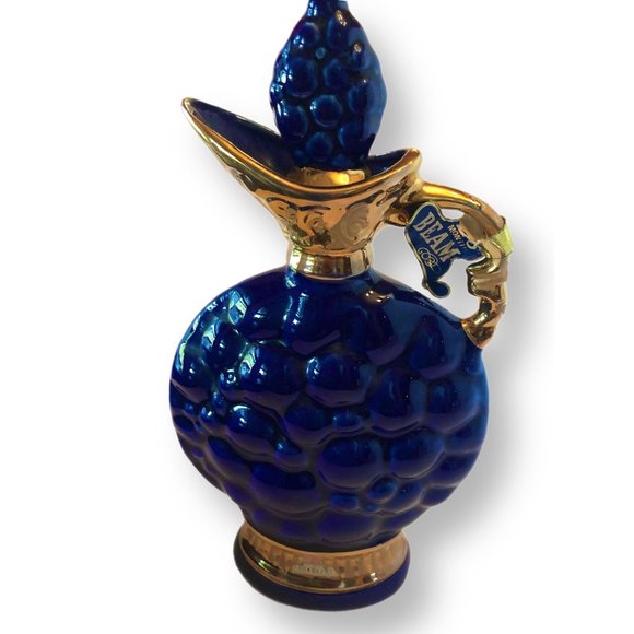 Vintage Jim Beam Decanter (Empty)—Cobalt Blue & Gold—w/ Velvet-Lined Box - Picture 2 of 9